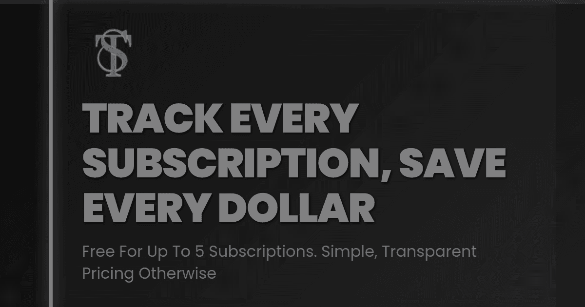 STrack · Subscription Tracker